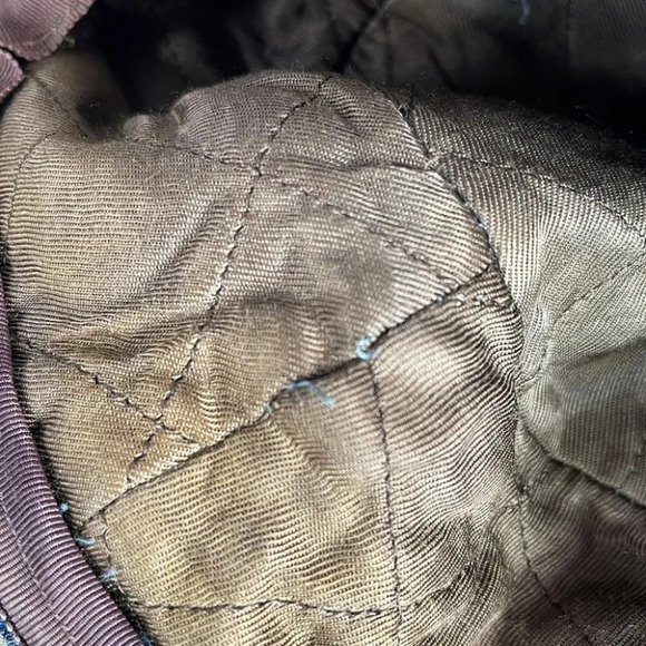 VINTAGE FailsWorth Wool Tweed Bucket Hat Blue Tan Mix Quilted Lining Small - Picture 9 of 10